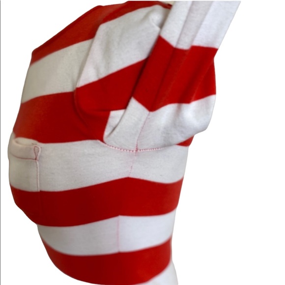 Express Blouse Womens Striped Baseball Tee Stretch Extra Small - Picture 3 of 8